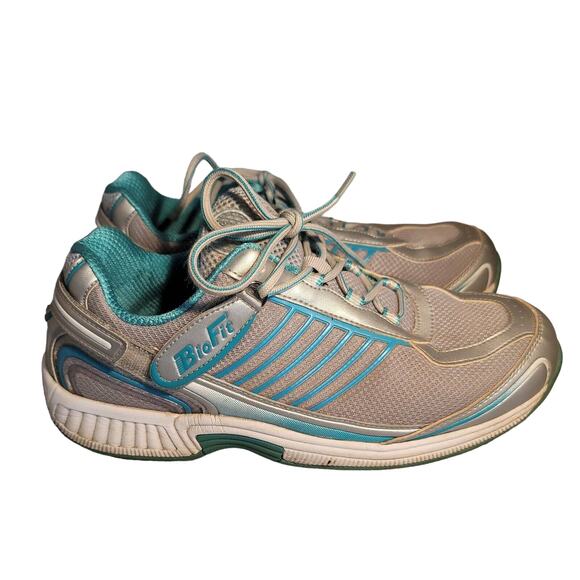 Orthofeet Biofit Women 975 XWide Size 11.5 Gray Teal Diabetic Comfort Shoes - Picture 1 of 7